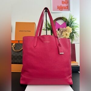 Cole Haan Fuchsia Leather Tote